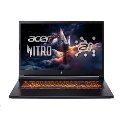 Obrázek ACER NTB Nitro V 17 AI (ANV17- 41- R1YM), Ryzen 7 260, 17.3" FHD, 16 GB, 512 GB SSD, RTX 5050, Linux, Black
