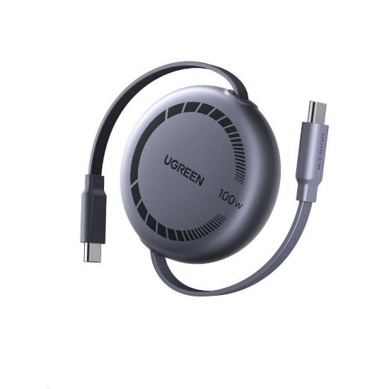 Obrázek UGREEN navíjecí kabel USB- C, 1m, stříbrná