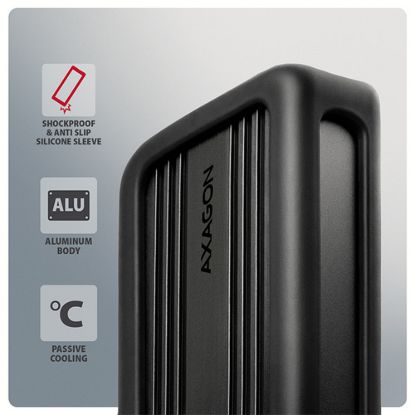 Obrázek AXAGON EEM2- 40G, USB- C 40Gbps externí box pro M.2 NVMe SSD, zesílený hliník