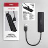 Obrázek AXAGON HUE- C2A, 4× USB 5Gbps TRAVEL hub, 2× USB- A + 2× USB- C, USB- C napájení, kabel USB- A 19cm
