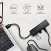 Obrázek AXAGON HUE- C2C, 4× USB 5Gbps TRAVEL hub, 2× USB- A + 2× USB- C, USB- C napájení, kabel USB- C 19cm