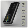 Obrázek AXAGON EEM2- SD2B, USB- C 10Gbps externí box s displejem pro M.2 NVMe/ SATA SSD, bezšroubkový, černý