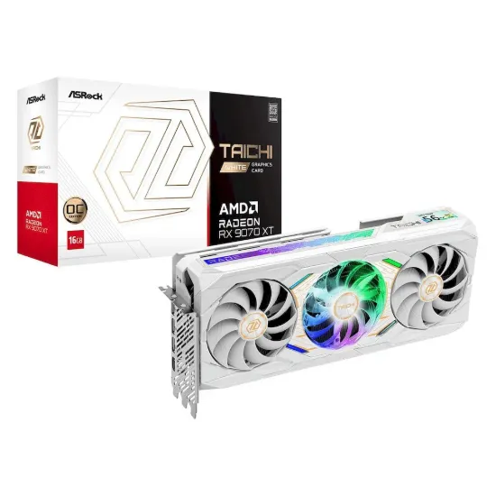 Obrázek VGA Asrock Radeon RX9070 XT Taichi 16G OC GDDR6 White