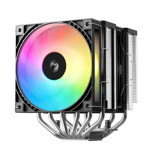 Obrázek DEEPCOOL CPU Chladič AG620 G2 ARGB, 2 x 120mm, ARGB, LGA1851, AM5, černá