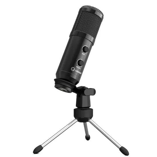 Obrázek LORGAR mikrofon Soner 313 pro Streaming, kondenzátorový, Volume&Echo Knob, černý