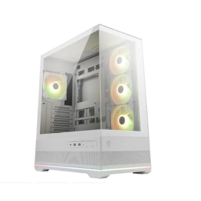 Obrázek MSI case MAG PANO 110R PZ WHITE, ATX, Průhledná bočnice, 4x 120mm ARGB Fan, bílá