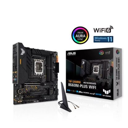 Obrázek ASUS MB Sc LGA1700 TUF GAMING B660M- PLUS WIFI, Intel B660, 4xDDR5, 1xDP, 1xHDMI, WIFI, mATX