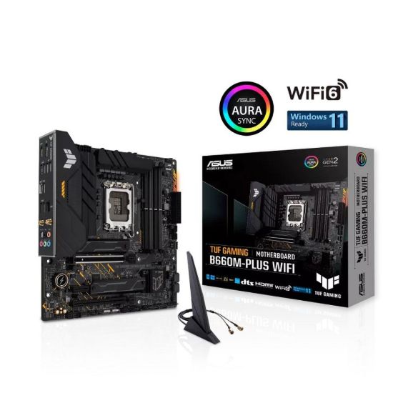 Obrázek ASUS MB Sc LGA1700 TUF GAMING B660M- PLUS WIFI, Intel B660, 4xDDR5, 1xDP, 1xHDMI, WIFI, mATX
