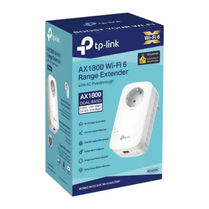 Obrázek TP- Link RE660X EasyMesh/ OneMesh WiFi6 Extender/ Repeater (AX1800, 2, 4GHz/ 5GHz, 1xGbELAN)