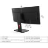 Obrázek LENOVO LCD T34 WD- 40+MC60 - 34", VA, 21: 9, 3440 x 1440, 120 Hz, 300cd/ m2, 3000: 1, 4 ms, HDMI, DP, USB Hub, USB…
