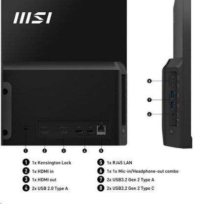 Obrázek MSI PC AiO Modern AM242P 1M- 2089XEU, Core 5 120U, 23.8 FHD, Anti- Glare, Non- Touch, 16 GB, 512 GB SSD, N/ A, No OS…