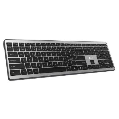 Obrázek C- TECH Klávesnice Quallis KB- 118 Dual mode, bezdrátová, BT5.0 + 2, 4GHz, scissors tlačítka, USB nano receiver, CZ/ SK