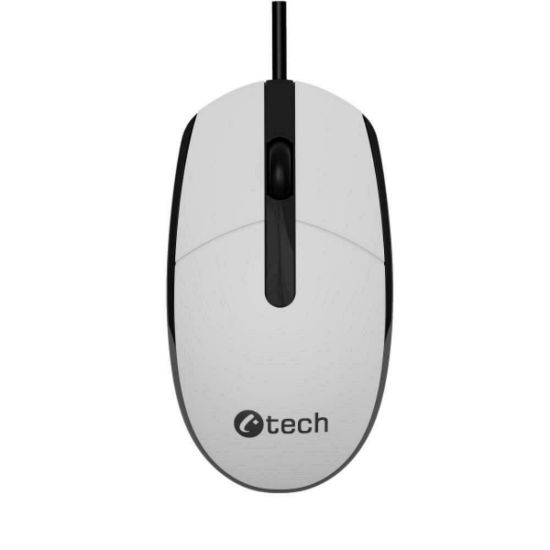 Obrázek C- TECH Myš WM- 10, černo/ bílá, USB