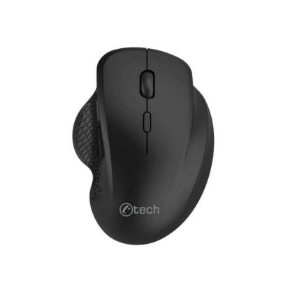 Obrázek C- TECH Myš WLM- 14BK Dual mode, bezdrátová, BT5.0 + 2, 4GHz, 1600DP I, 6 tlačítek, USB nano receiver, černá