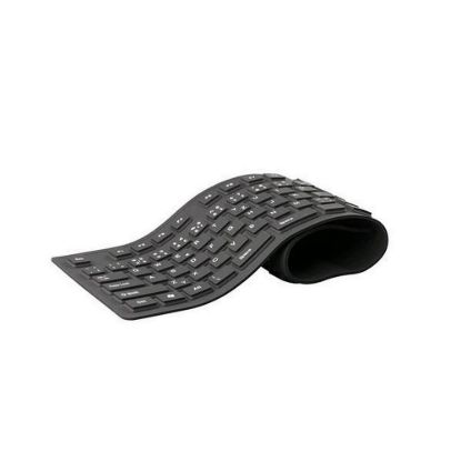 Obrázek C- TECH klávesnice FK- 01, gelová, flexibilní, černá, USB, CZ/ SK