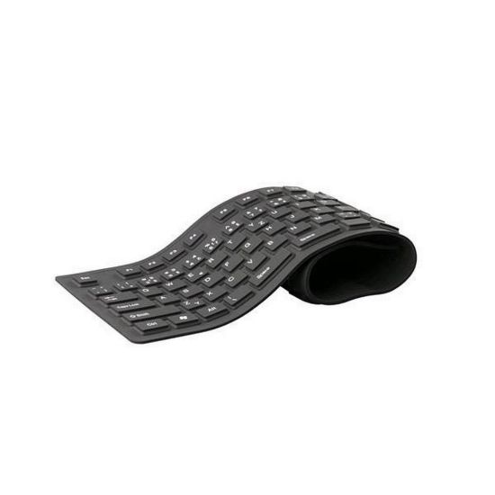 Obrázek C- TECH klávesnice FK- 01, gelová, flexibilní, černá, USB, CZ/ SK
