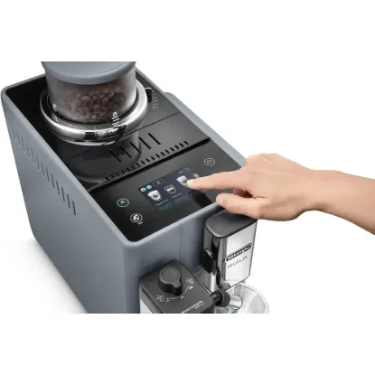 Obrázek DeLonghi Rivelia EXAM440.55.G, automatický kávovar šedý, LatteCrema, Bean Switch, Bean Adapt, 16 nápojů