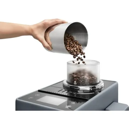 Obrázek DeLonghi Rivelia EXAM440.55.G, automatický kávovar šedý, LatteCrema, Bean Switch, Bean Adapt, 16 nápojů