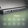 Obrázek AXAGON HMC- 4KX3 USB 5Gbps hub, 3x USB- A, 2x HDMI, DP, RJ- 45 GLAN, SD/ microSD, audio, PD 100 W, kabel USB- C 40cm