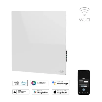 Obrázek AENO GH11s Quadro Chytré Topení, infrared + konvekce, tvrzené sklo, 500W, 50x50cm, Bílá