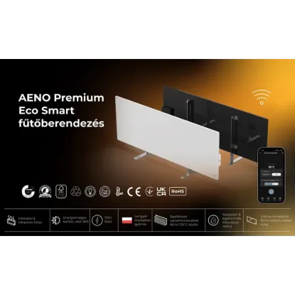 Obrázek AENO GH1s Chytré Topení, infrared + konvekce, tvrzené sklo, 700W, Bílá