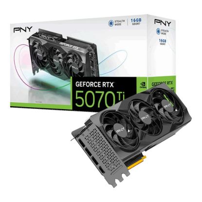 Obrázek PNY VGA Nvidia GeForce RTX 5070 Ti 16 GB Triple Fan, RTX 5070 Ti, 16 GB DDR7, 3xDP, 1xHDMI