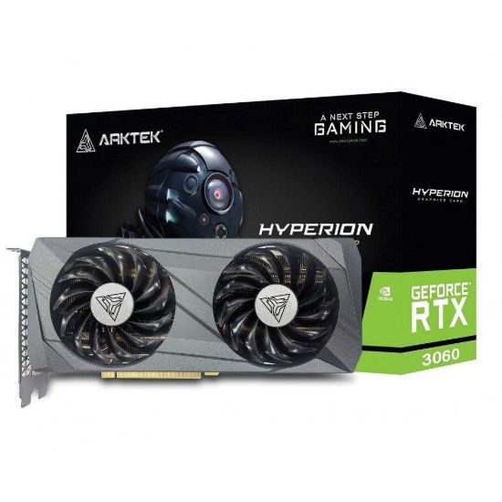Obrázek ARKTEK VGA NVIDIA GeForce RTX 3060 Hyperion 12 GB V4, RTX 3060, 12 GB GDDR6, 3xDP, 1xHDMI