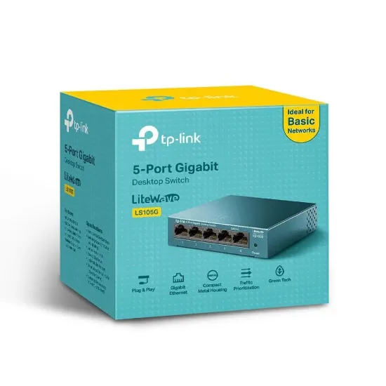 Obrázek TP- Link LiteWave switch LS105G v4.4 (P/ N: 1700000498) (5xGbE, fanless)