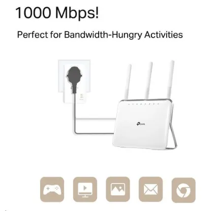 Obrázek TP- Link TL- PA7017PKIT průchozí powerline set v5.0 (P/ N: 0162500652) (AV1000, 1xGbE, HomePlug AV2)