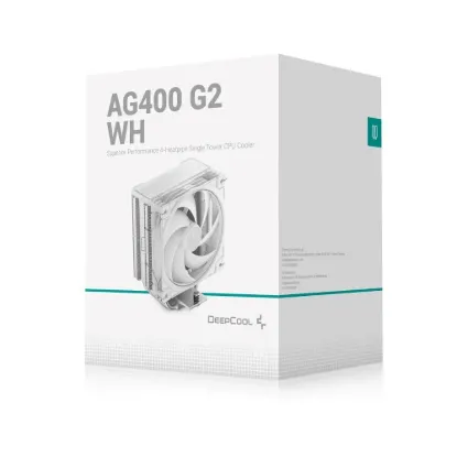Obrázek DEEPCOOL CPU Chladič AG400 G2 WH, 1 x 120mm, LGA1851, AM5, bílá