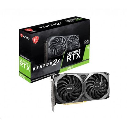 Obrázek MSI VGA NVIDIA GeForce RTX 3060 VENTUS 2X 12G OC, 12G GDDR6, 3xDP, 1xHDMI