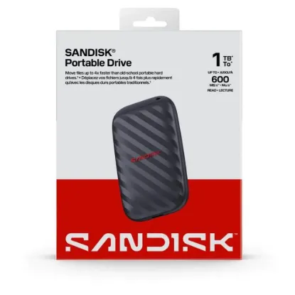 Obrázek SanDisk externí SSD 1 TB Extreme Portable, USB- C 3.2, (R: 600MB/ s)
