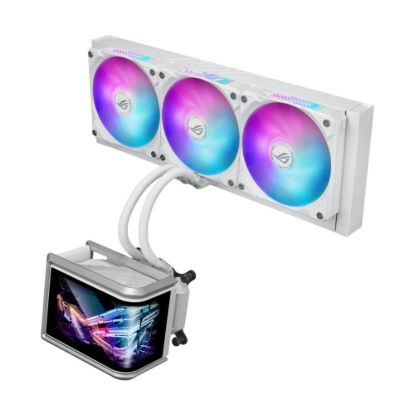 Obrázek ASUS vodní chladič CPU AIO ROG RYUO IV SLC 360 ARGB, 3 x 120 mm, LGA1851, AM5, bílá