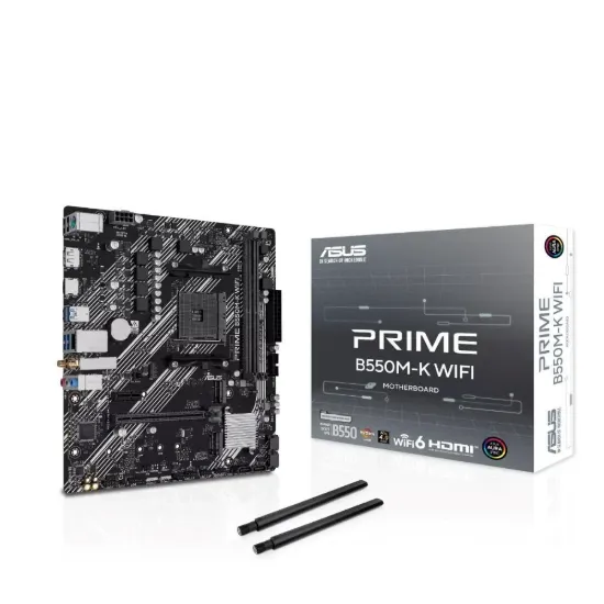 Obrázek ASUS MB Sc AM4 PRIME B550M- K WIFI, AMD B550, 2xDDR4, 2xDDR4, 1xHDMI, 1xDP, mATX