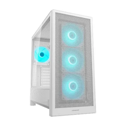 Obrázek COUGAR PC skříň MX230 White RGB Mid Tower Mesh Front Panel 4 x 120mm ARGB Fans TG Left Panel