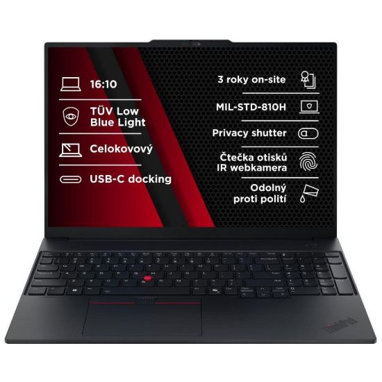 Obrázek LENOVO NTB ThinkPad E16 AMD G3 - Ryzen5 230, 16" WUXGA, 16 GB, 512SSD, FHD+IRcam, W11P