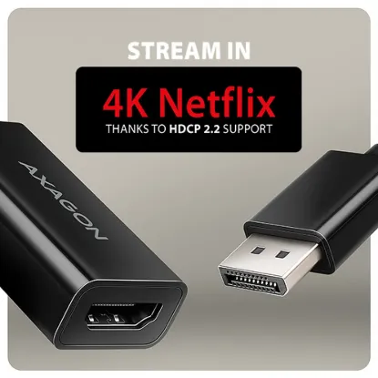 Obrázek AXAGON RVD- HI20N, DisplayPort - > HDMI 2.0b redukce / adaptér, 4K/ 60 Hz
