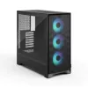 Obrázek FRACTAL DESIGN skříň Pop 2 Air Black TG ARGB, 2x USB 3.0, 3x 120mm ARGB Fan, bez zdroje, ATX