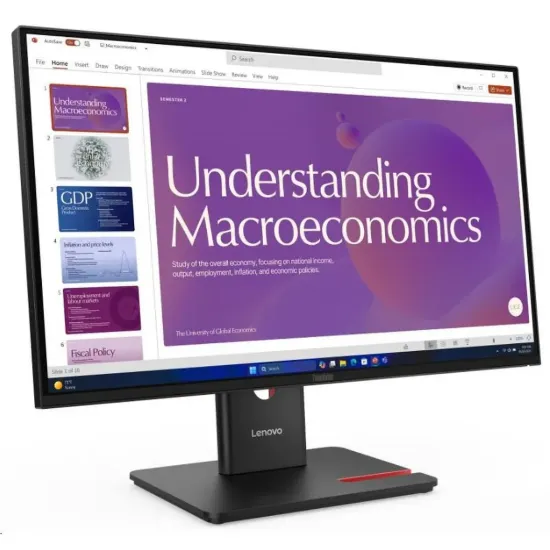 Obrázek LENOVO LCD T24D- 40 - 23.8", IPS, 16: 9, 1920 x 1080, 120 Hz, 250cd/ m2, 1500: 1, 4 ms, USB- C(96 W PD), HDMI, DP, DP…