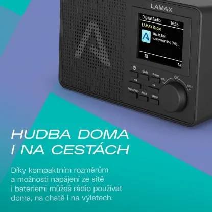 Obrázek LAMAX RadioVox1 DAB - Přenosné DAB+ rádio s FM tunerem a Bluetooth