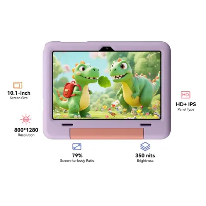 Obrázek BLACKVIEW Tab 20 Kids PURPLE WiFi 10.1-inch 800x1280 HD 60Hz Unisoc Tiger T310 2Hz 4GB + 64GB 6600mAh Cam 5MP/8MP WiFi5