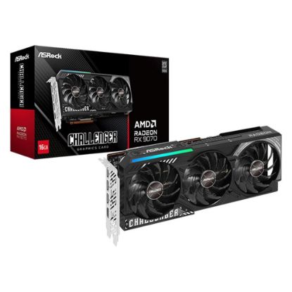 Obrázek ASRock VGA AMD Radeon RX 9070 Challenger 16 GB, RX 9070, 16 GB GDDR6, 3xDP, 1xHDMI
