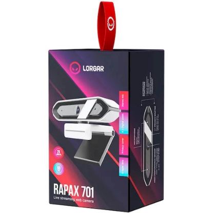Obrázek LORGAR kamera RAPAX 701 pro Streaming, 2K 1080P/60fps, 1/3",4Mega CMOS Sensor, Auto Focus, bílá