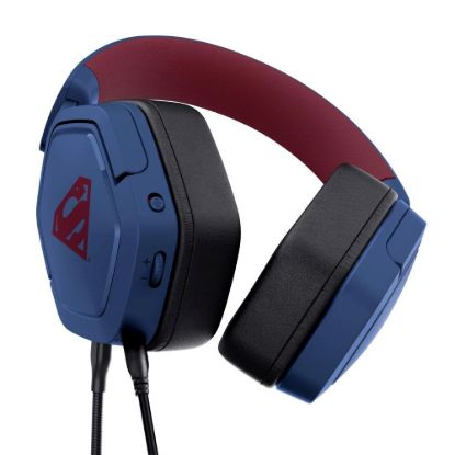 Obrázek TRUST sluchátka GXT 492SM CARUS Superman, PS5 Gaming Headset, modrá