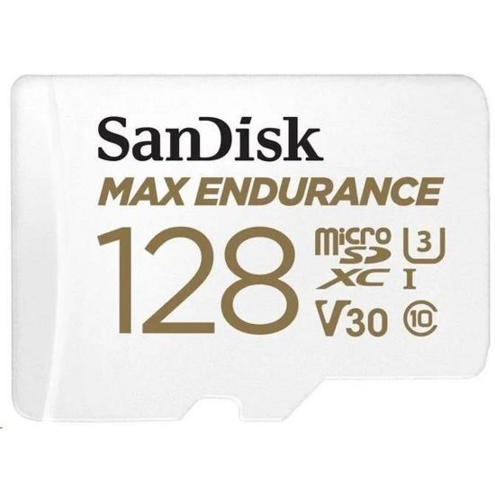 Obrázek SanDisk MicroSDHC karta 128 GB MAX Endurance + adaptér, 60, 000 hodin