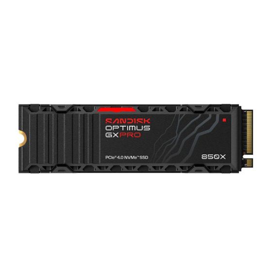 Obrázek SANDISK SSD OPTIMUS GX PRO 850X NVMe 2 TB PCIe, Gen4, (R: 7300, W: 6600MB/ s). chladič