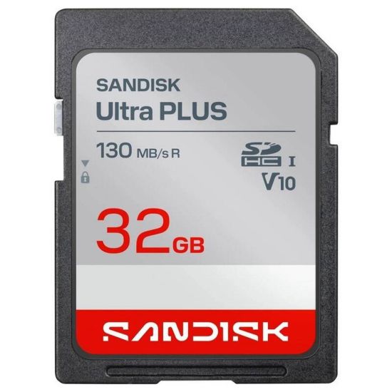 Obrázek Sandisk Ultra PLUS SDHC karta 32 GB UHS- I, V10, U1, C10, (130MB/ s)