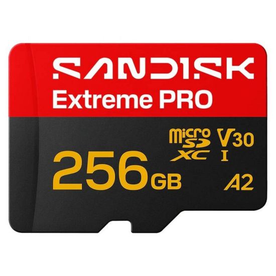 Obrázek SanDisk micro SDXC Extreme PRO 256 GB UHS- I U3 (250R/ 170 W MB/ s, UHS- I U3 V30) + adaptér