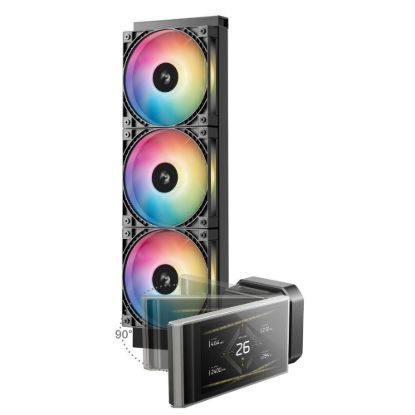 Obrázek DEEPCOOL Vodní chladič LT360 VISION ARGB, 3 x 120mm, ARGB, AM5, LGA1851, černá