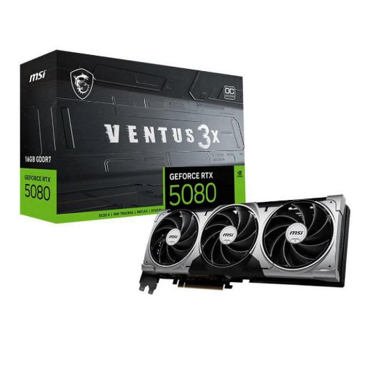Obrázek MSI VGA NVIDIA GeForce RTX 5080 16G VENTUS 3X OC, RTX 5080, 16 GB GDDR7, 3xDP, 1xHDMI